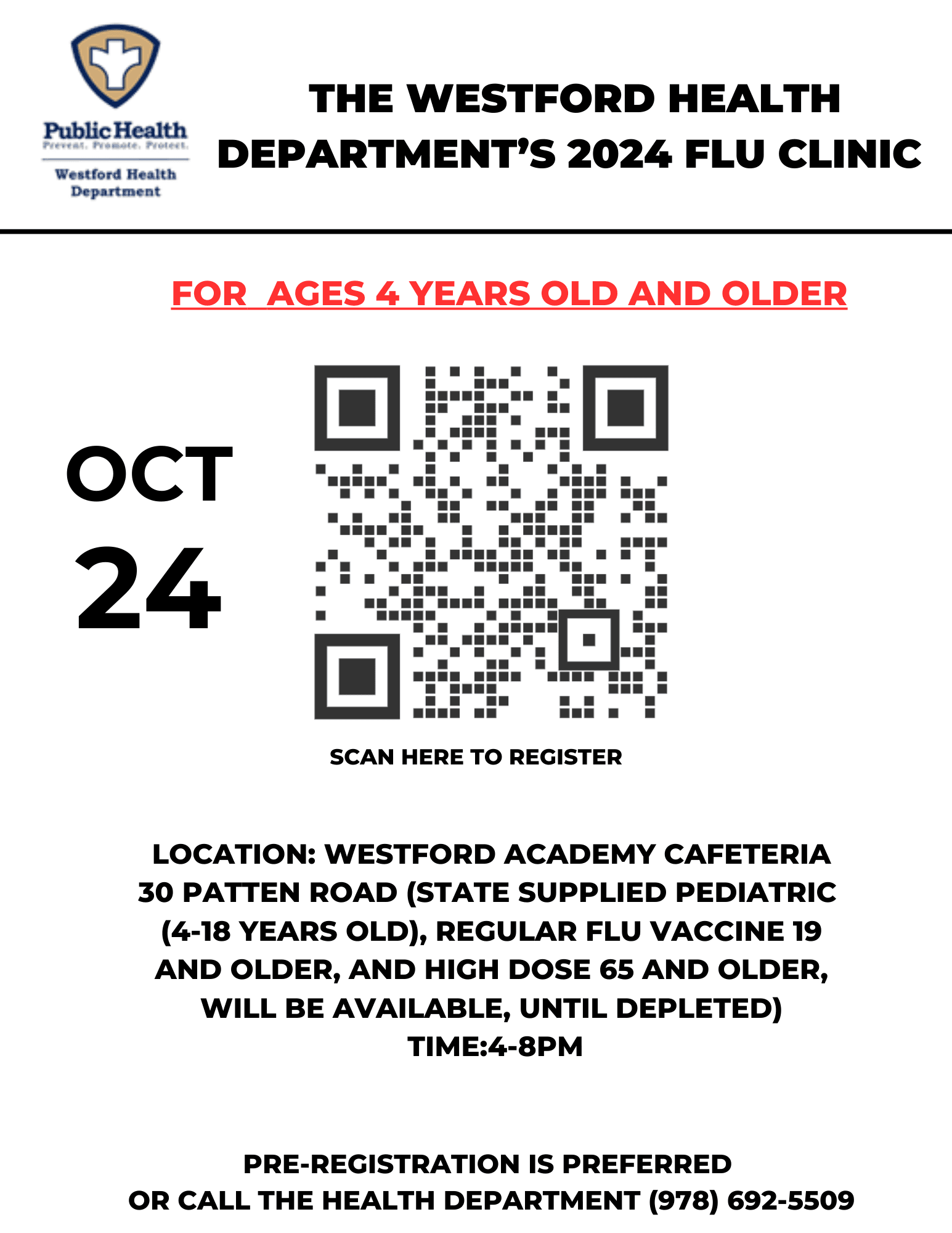 last flu clinic 2024 