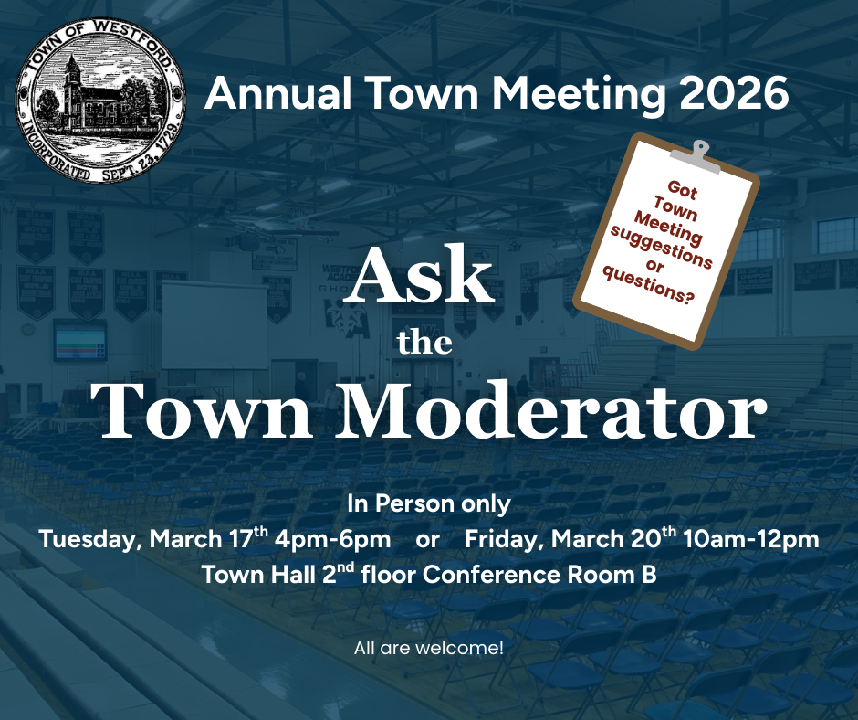 Ask the Moderator, March 17th 4pm to 6pm Town Hall 2nd Floor Conference Room B