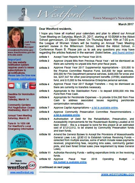 TM Newsletter March 2017 front page