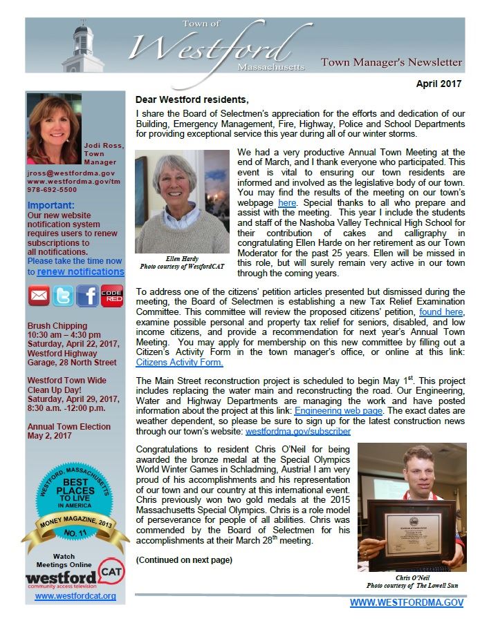 TM Newsletter April 2017 front page
