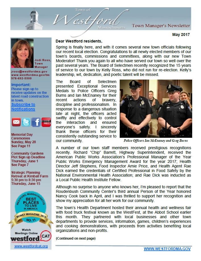 TM Newsletter May 2017 front page