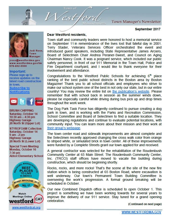 TM Newsletter September 2017 front page