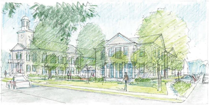 New Center Community Building prelim design option Context Arch 1-23-2018