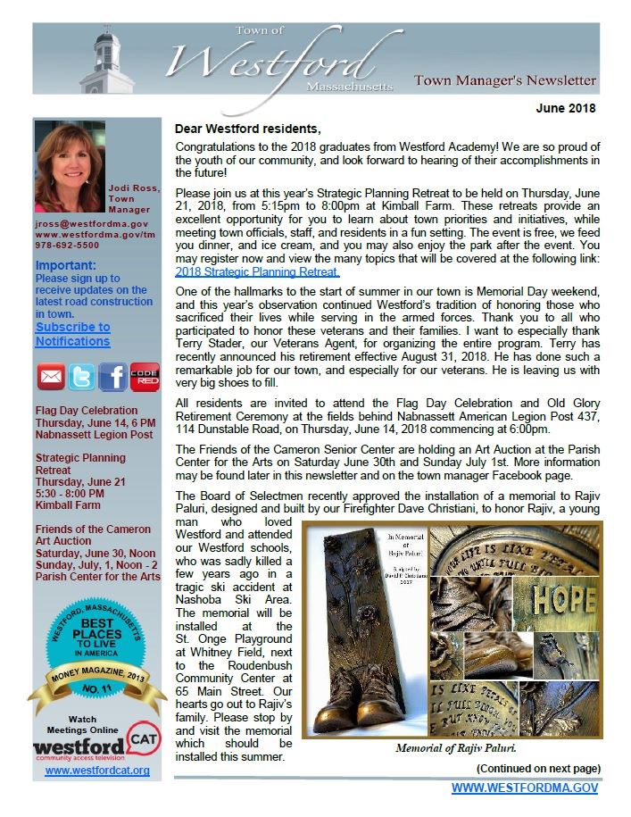 TM Newsletter June 2018 front page