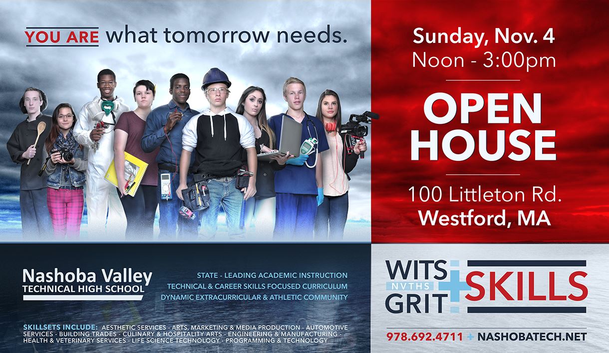 NVTHS open house 4th Nov 2018, 12 to 3 PM.