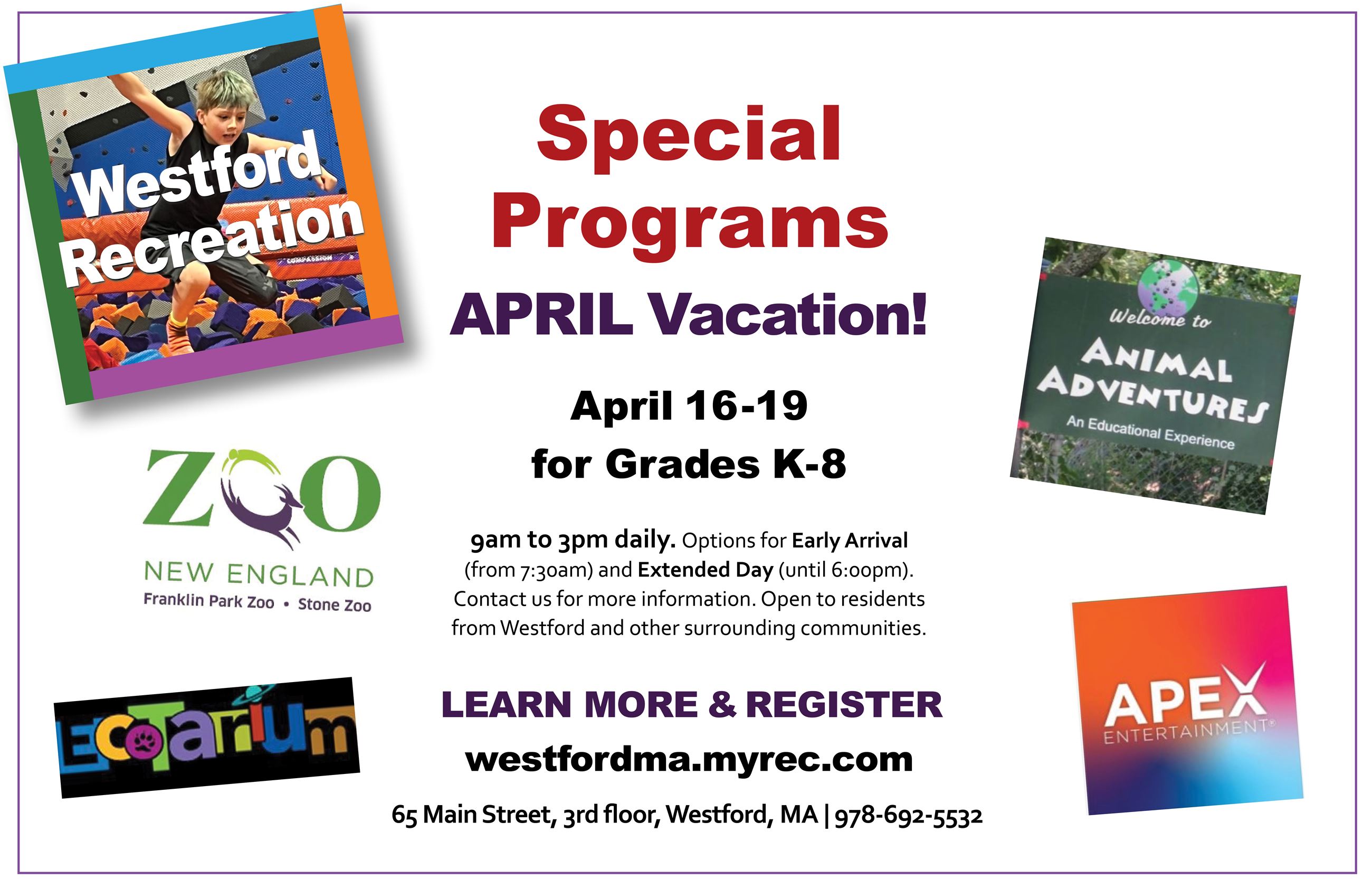 April Vacation '24 with Westford Rec